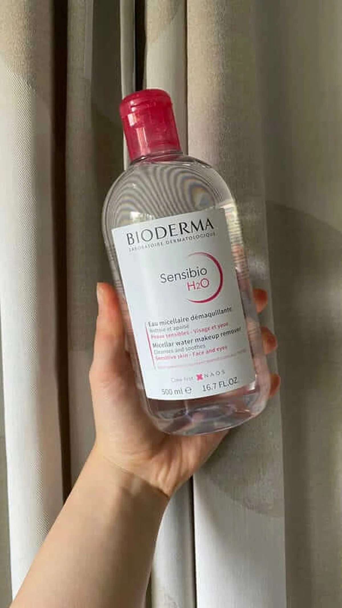Bioderma Sensibio H2O Micellar Water bottle on white background
