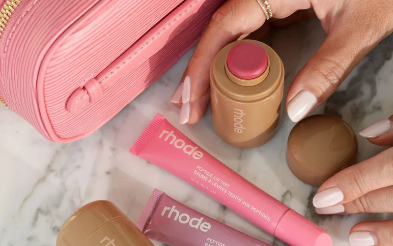 Rhode new Pocket Blush and Peptide Lip Tint shades together