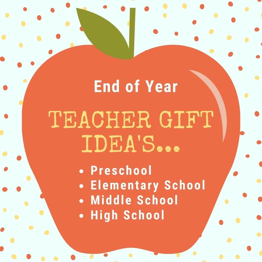 Colorful gift boxes and tags for teacher appreciation