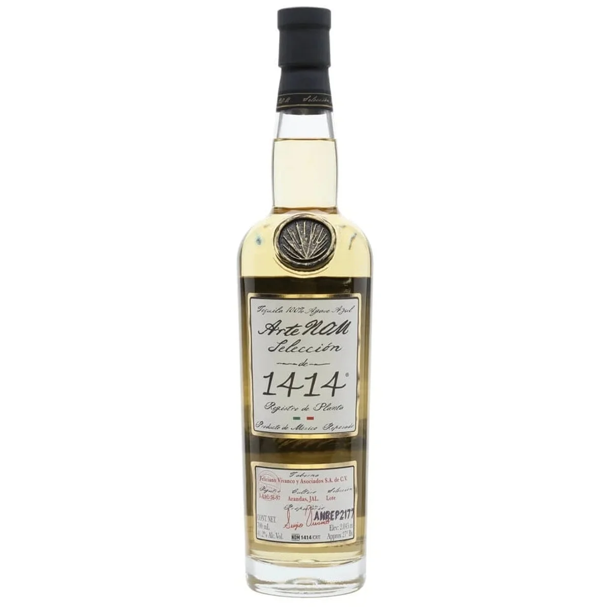 ArteNOM 1414 reposado tequila bottle with its packaging