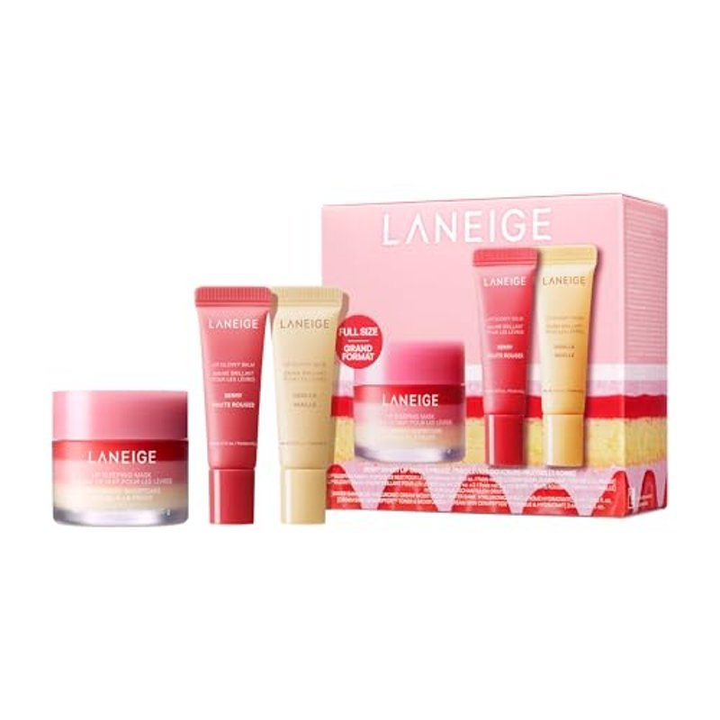 LANEIGE berry lip sleeping mask and mini balms set
